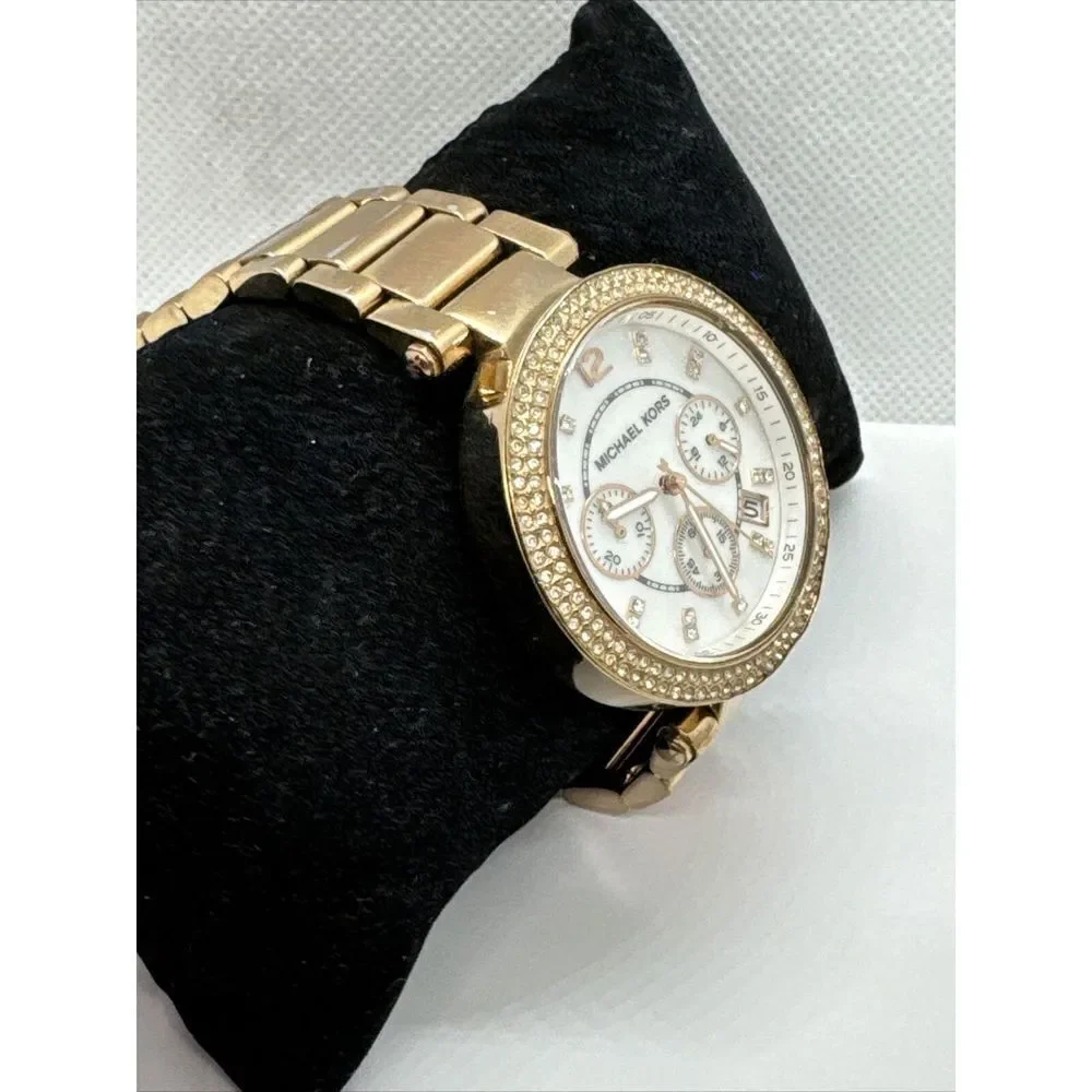 Michael Kors Parker MK5491 Women's Gold Stainless Steel Analog Dial Watch JNA449